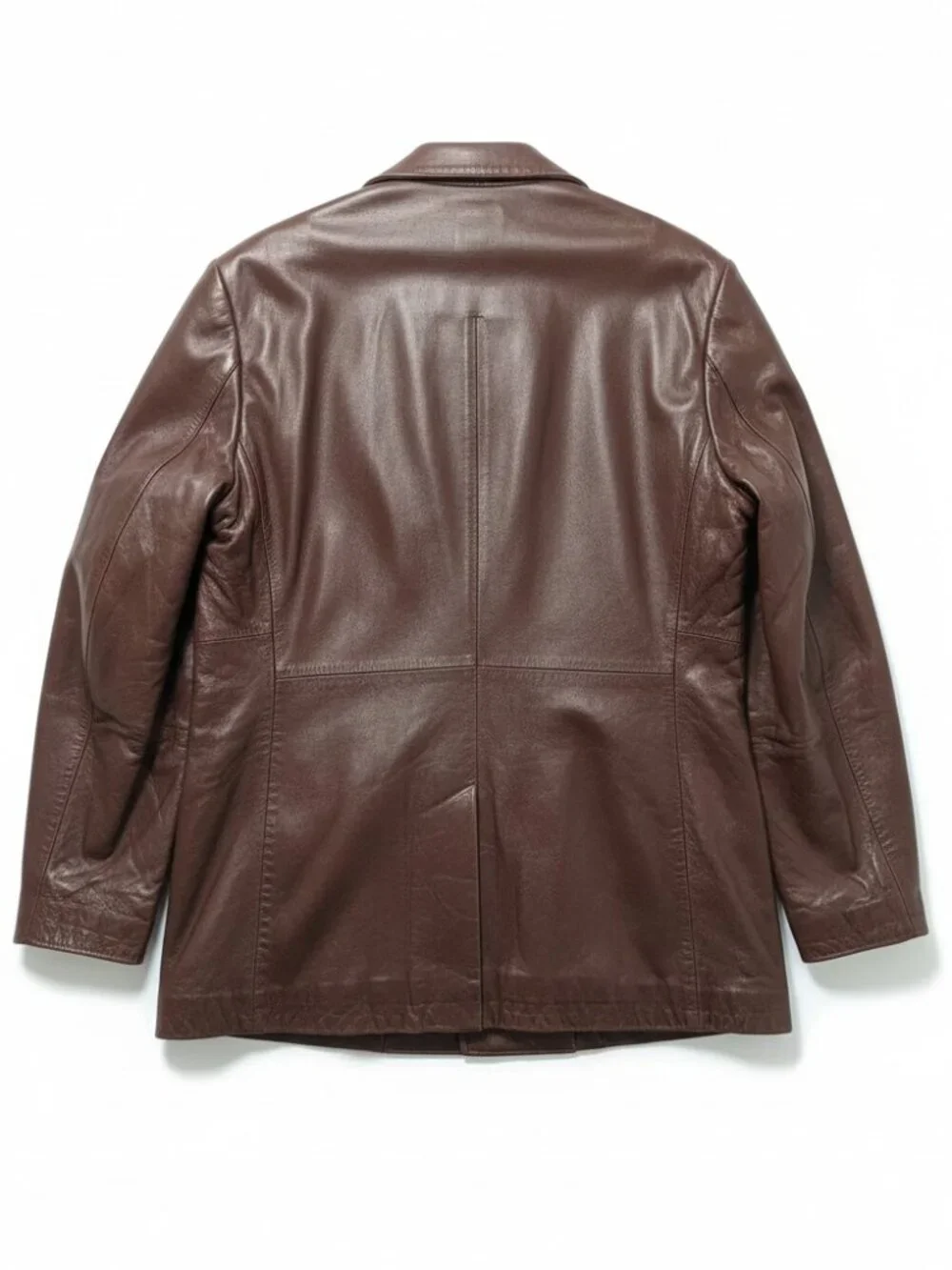 Vintage Silton Genuine Leather Blazer Brown Leather Jacket Size 38 Tailored